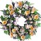 Summer 24-inch Wreath Purple Lavender Yellow Flowers Green Leaf Wreath Wedding Holiday Party Office Decoration Spring Summer Front Door Indoor Outdoor Home Decoration